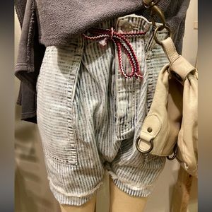 Free People We The Free Easy Rider Harem Striped Shorts, NWT Sz XS